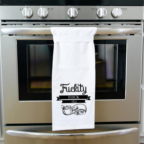 Fuckity Fuck Fuck Flour Sack Hang Tight Towel - Twisted Wares®