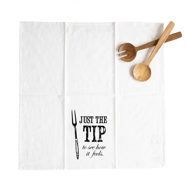 Just The Tip Flour Sack Hang Tight Towel - Twisted Wares®