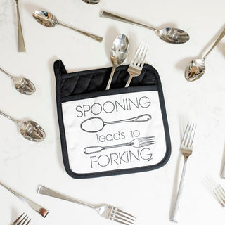 Spooning Leads To Forking Potholder - Twisted Wares®