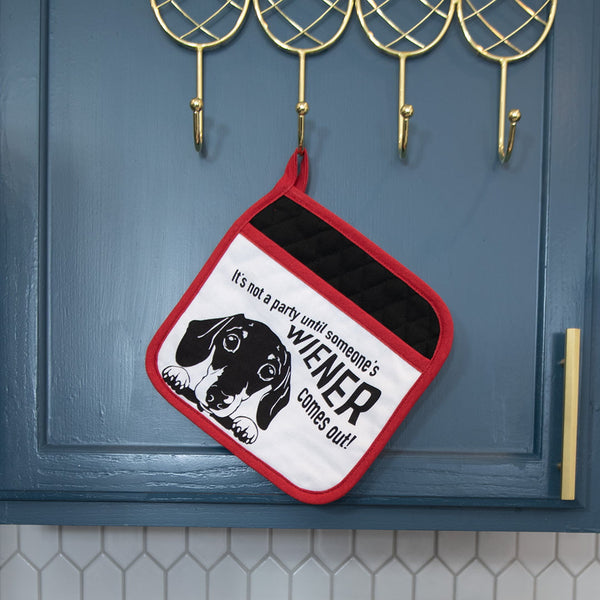 It's Not A Party Until Someone's Wiener Comes Out! Potholder