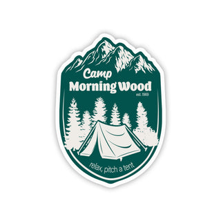 Camp Morning Wood Sticker