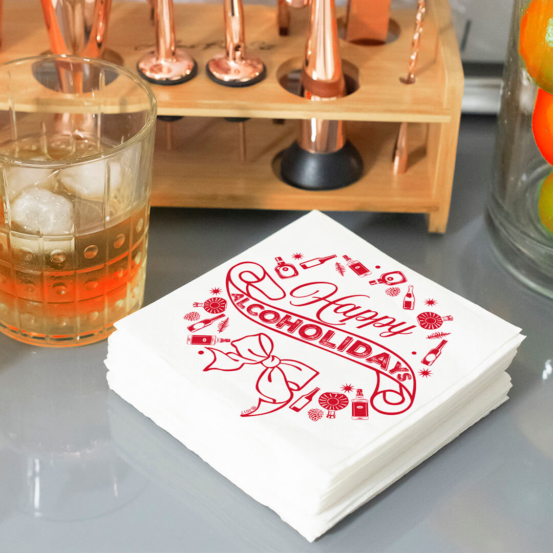 Happy Alcoholidays Cocktail Napkins - Twisted Wares®
