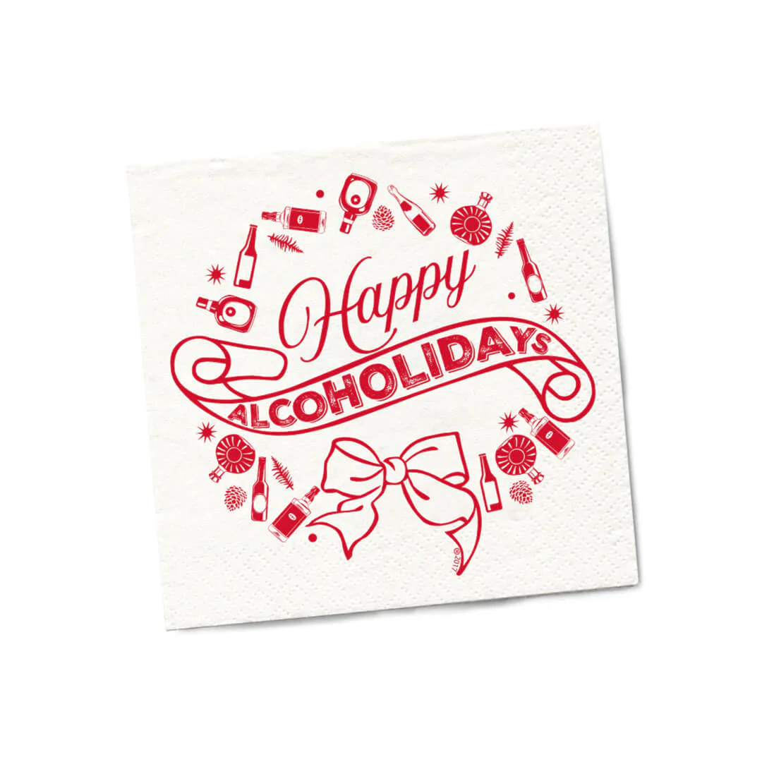 Happy Alcoholidays Cocktail Napkins - Twisted Wares®