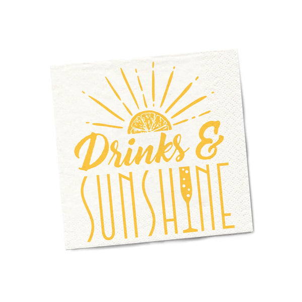 Drinks & Sunshine Cocktail Napkins - Twisted Wares®