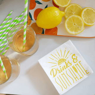 Drinks & Sunshine Cocktail Napkins - Twisted Wares®