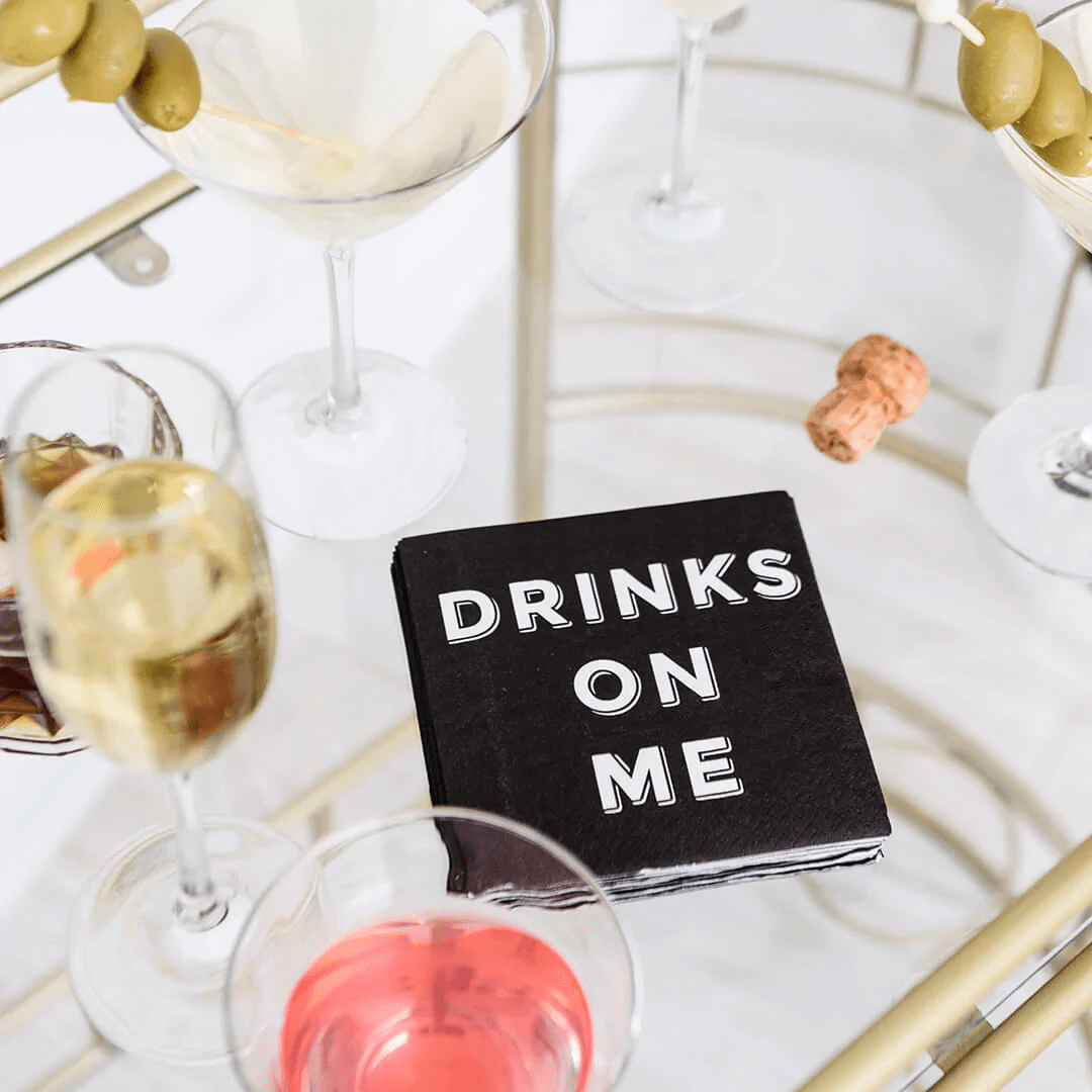 Drinks On Me Cocktail Napkins - Twisted Wares®